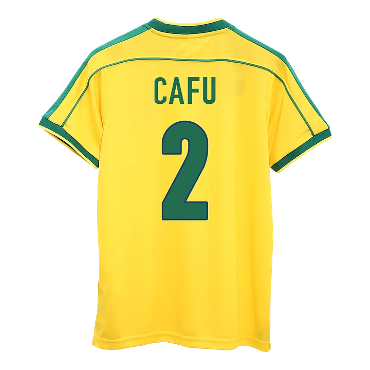 CAFU Brazil 1998 Retro Home Jersey - Men's