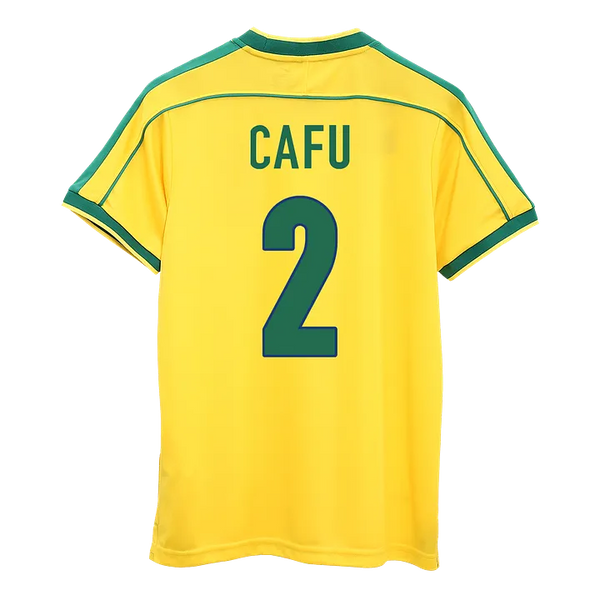 CAFU Brazil 1998 Retro Home Jersey - Men's