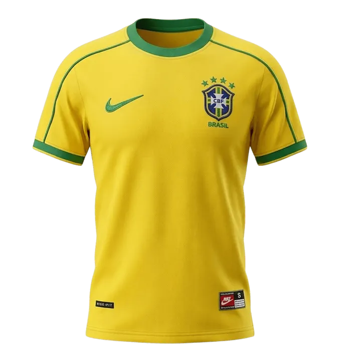 CAFU Brazil 1998 Retro Home Jersey - Men's
