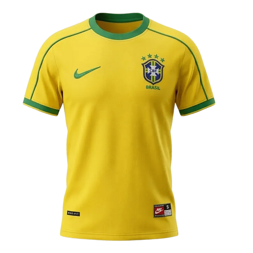 CAFU Brazil 1998 Retro Home Jersey - Men's